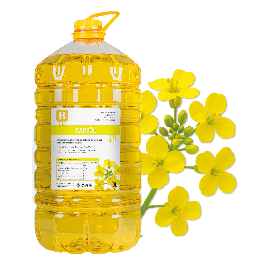 Eine Flasche Rapsöl